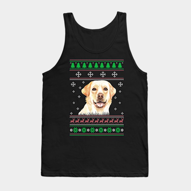 Cute Labrador Retriever Dog Lover Ugly Christmas Sweater For Women And Men Funny Gifts Tank Top by uglygiftideas